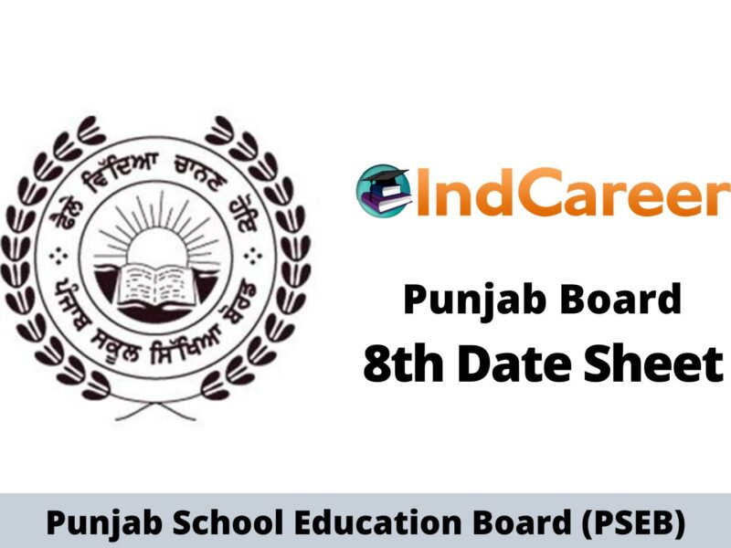 PSEB 8th Date Sheet