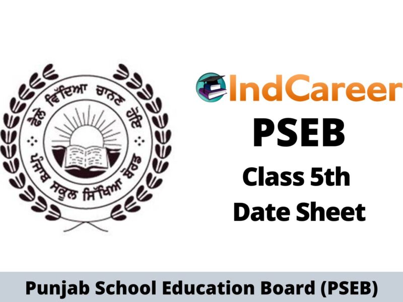PSEB 5th Date Sheet