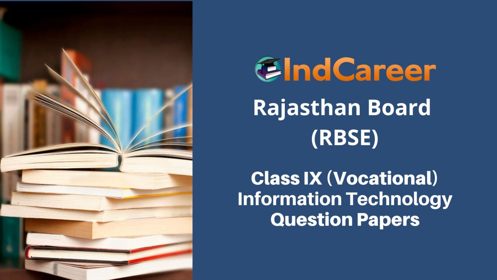 RBSE Class IX (Vocational) Information Technology Question Papers