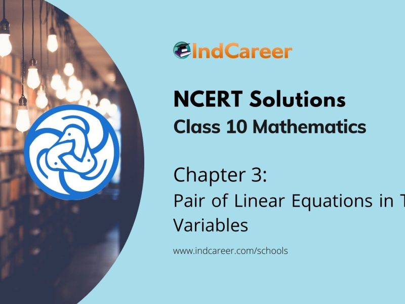 NCERT Solutions for Class 10th Maths: Chapter 3 Pair of Linear Equations in Two Variables