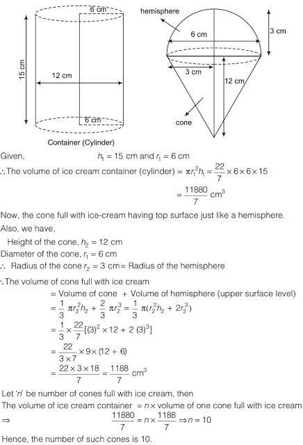 NCERT Solutions for Maths: Chapter 13 - Surface Areas and Volumes Ex. 13.3 Que. 6