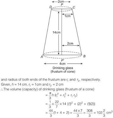NCERT Solutions for Maths: Chapter 13 - Surface Areas and Volumes Ex. 13.4 Que. 1