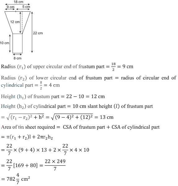 NCERT Solutions for Maths: Chapter 13 - Surface Areas and Volumes Ex. 13.5 Que. 5