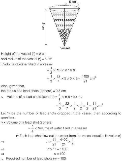NCERT Solutions for Maths: Chapter 13 - Surface Areas and Volumes Ex. 13.2 Que. 5