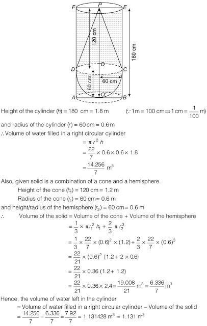 NCERT Solutions for Maths: Chapter 13 - Surface Areas and Volumes Ex. 13.2 Que. 7