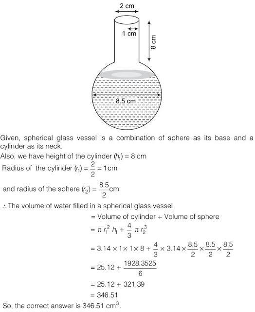 NCERT Solutions for Maths: Chapter 13 - Surface Areas and Volumes Ex. 13.2 Que. 8