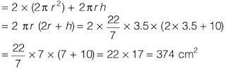 NCERT Solutions for Maths: Chapter 13 - Surface Areas and Volumes Ex. 13.1 Que. 9