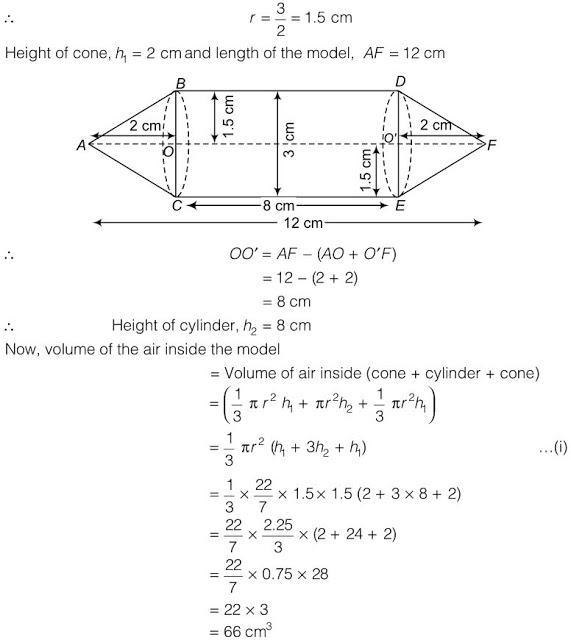 NCERT Solutions for Maths: Chapter 13 - Surface Areas and Volumes Ex. 13.2 Que. 2
