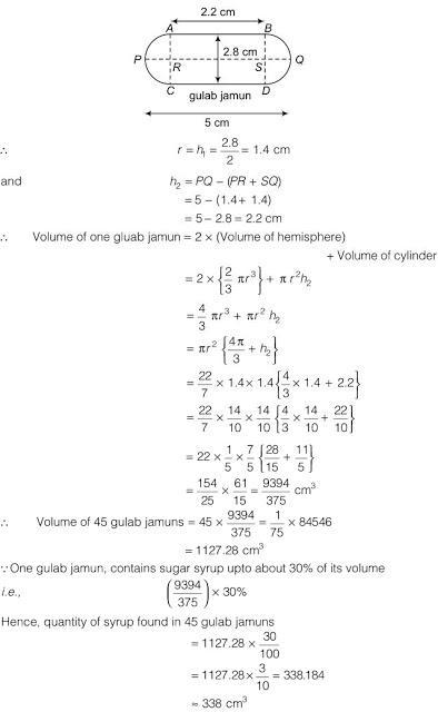 NCERT Solutions for Maths: Chapter 13 - Surface Areas and Volumes Ex. 13.2 Que. 3