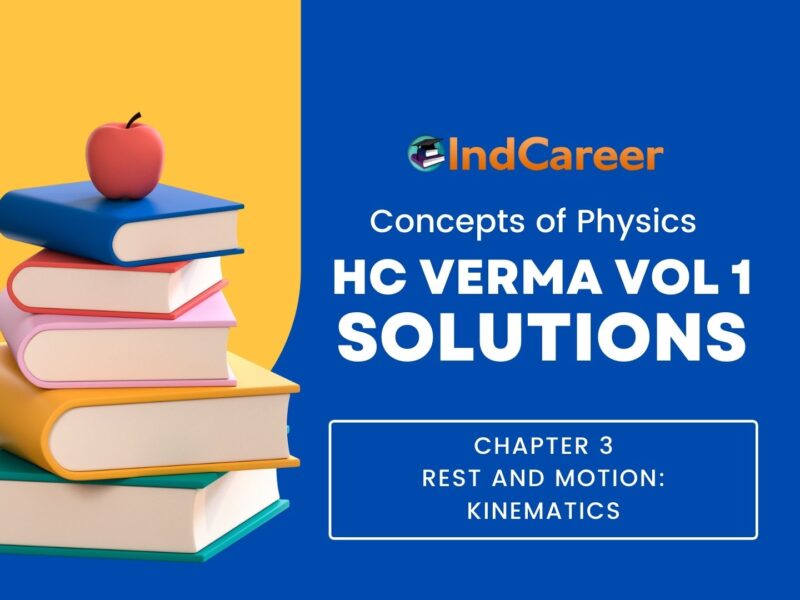 HC Verma Solutions for Class 11 Physics Chapter 3 – Rest and Motion: Kinematics