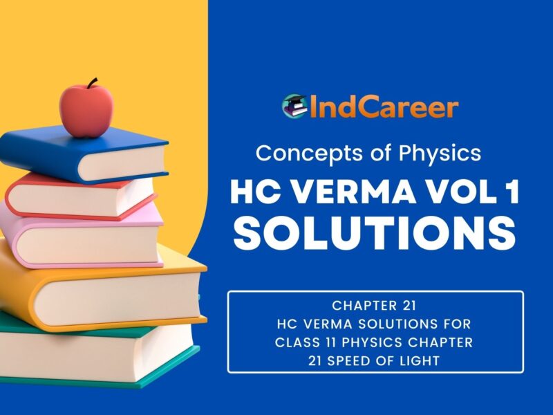 HC Verma Solutions for Class 11 Physics Chapter 21 Speed of Light