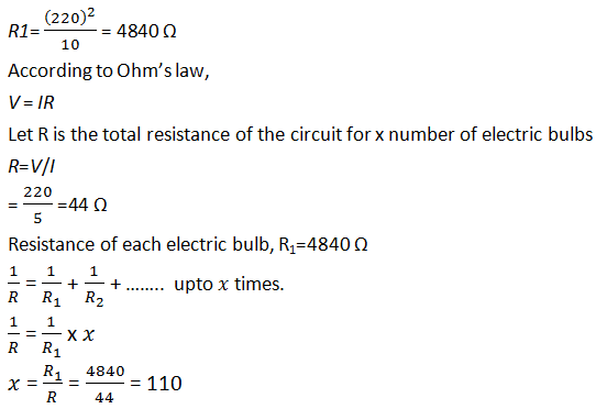 NCERT Solutions for Class 10 Science: Chapter 12 - Electricity Ex. Que. 12