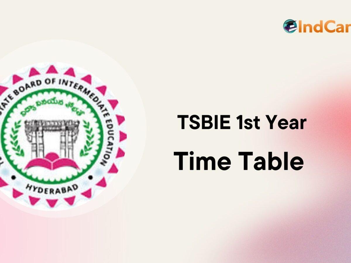 TS Intermediate 1st Year Time Table