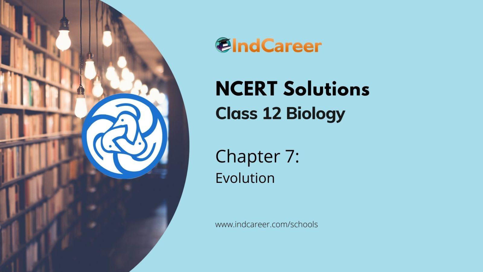 NCERT Solutions Class 12 Biology Chapter 7 - Evolution