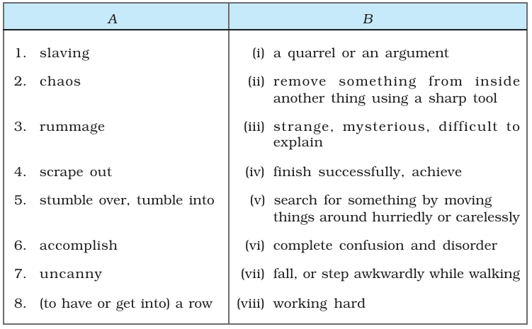 NCERT Solutions for 9th Class English Beehive: Chapter 7 Packing