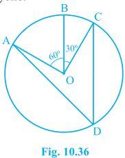 NCERT Solutions for 9th Class Maths : Chapter 10 Circles Ex. 10.5 Que. 1