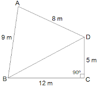 NCERT Solutions for 9th class Maths : Chapter 12 Heron's Formula Ex. 12.2 Que. 1