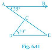 NCERT Solutions for 9th Class Maths : Chapter 6 Lines and Angles Ex. 6.3 Que. 3
