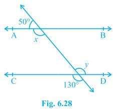 NCERT Solutions for 9th Class Maths : Chapter 6 Lines and Angles Ex. 6.2 Que. 1