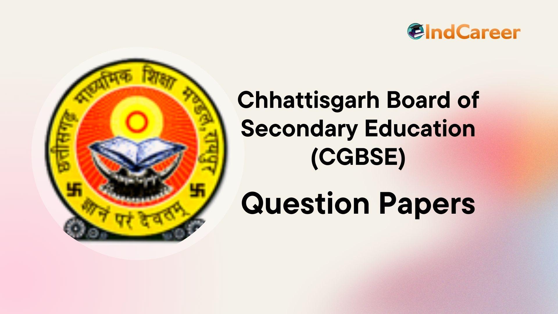 CGBSE Class 12th Papers