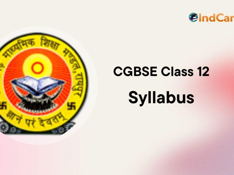 CGBSE 12th Syllabus 