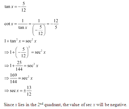 NCERT Solutions for 11th Class Maths: Chapter 3-Trigonometric Functions Ex. 3.2 Que. 4