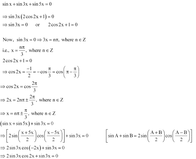 NCERT Solutions for 11th Class Maths: Chapter 3-Trigonometric Functions Ex. 3.4 Que. 7