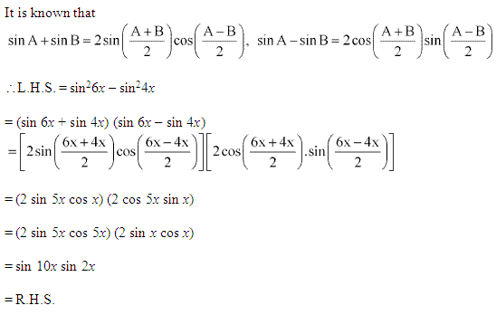 NCERT Solutions for 11th Class Maths: Chapter 3-Trigonometric Functions Ex. 3.3 Que. 11