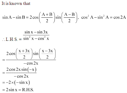 NCERT Solutions for 11th Class Maths: Chapter 3-Trigonometric Functions Ex. 3.3 Que. 17