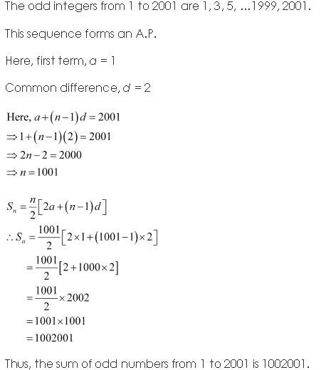 NCERT Solutions for 11th Class Maths: Chapter 9-Sequences and Series Ex. 9.2 Que. 1