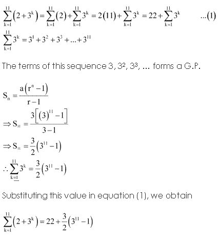 NCERT Solutions for 11th Class Maths: Chapter 9-Sequences and Series Ex. 9.3 Que. 11