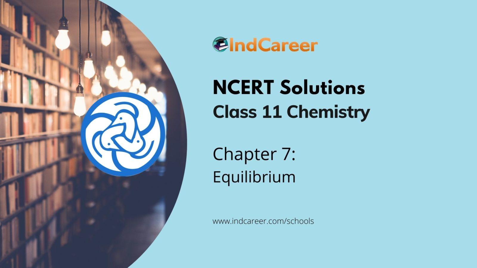 NCERT Solutions for 11th Class Chemistry: Chapter 7-Equilibrium