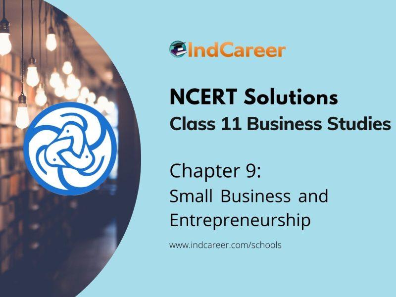 NCERT Solutions for 11th Class Business Studies: Chapter 9-Small Business and Entrepreneurship