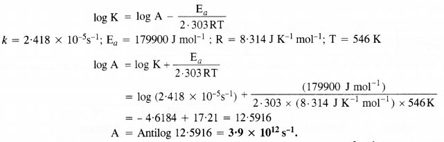 NCERT Solutions for 12th Class Chemistry: Chapter 4-Chemical Kinetics Ex.4.23