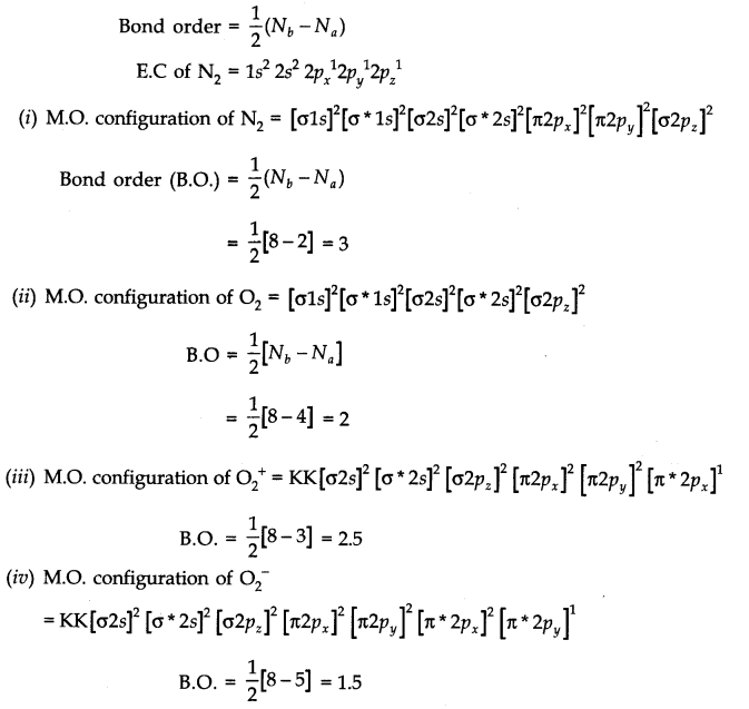 NCERT Solutions for 11th Class Chemistry: Chapter 4-Chemical Bonding and Molecular Structure Que. 40