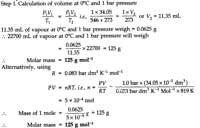 NCERT Solutions for 11th Class Chemistry: Chapter 5-States of Matter Que. 10
