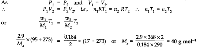 NCERT Solutions for 11th Class Chemistry: Chapter 5-States of Matter Que. 18