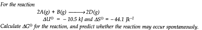 NCERT Solutions for 11th Class Chemistry: Chapter 6-Thermodynamics Que. 19