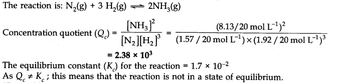 NCERT Solutions for 11th Class Chemistry: Chapter 7-Equilibrium Que. 12