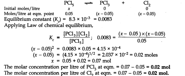 NCERT Solutions for 11th Class Chemistry: Chapter 7-Equilibrium Que. 18