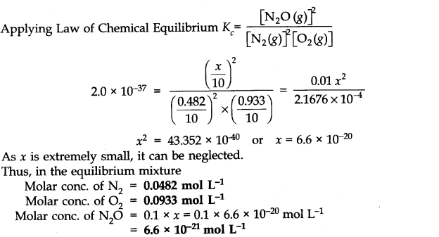 NCERT Solutions for 11th Class Chemistry: Chapter 7-Equilibrium Que. 8