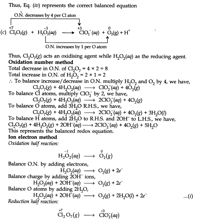NCERT Solutions for 11th Class Chemistry: Chapter 8-Redox Reactions Que. 19