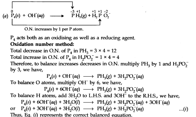 NCERT Solutions for 11th Class Chemistry: Chapter 8-Redox Reactions Que. 19