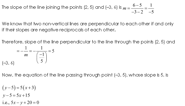 NCERT Solutions for 11th Class Maths: Chapter 10-Straight Lines Ex. 10.2 Que. 10