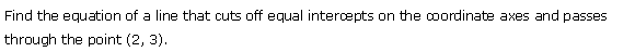 NCERT Solutions for 11th Class Maths: Chapter 10-Straight Lines Ex. 10.2 Que. 12