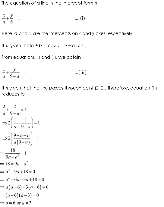 NCERT Solutions for 11th Class Maths: Chapter 10-Straight Lines Ex. 10.2 Que. 13