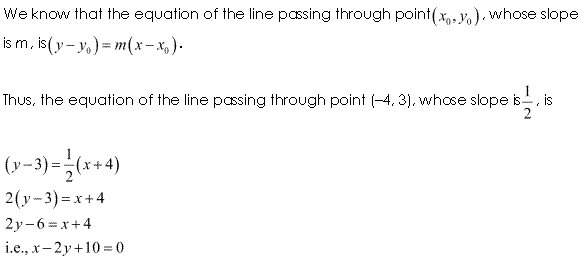 NCERT Solutions for 11th Class Maths: Chapter 10-Straight Lines Ex. 10.2 Que. 2