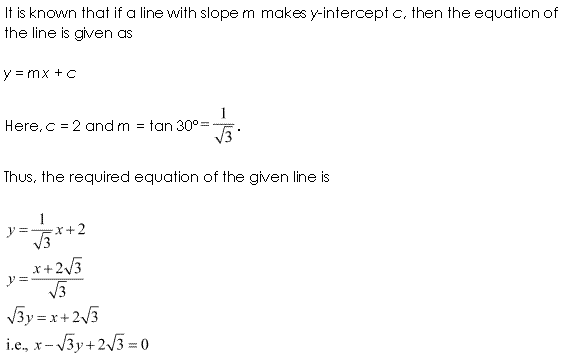 NCERT Solutions for 11th Class Maths: Chapter 10-Straight Lines Ex. 10.2 Que. 6