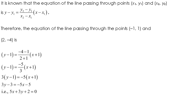 NCERT Solutions for 11th Class Maths: Chapter 10-Straight Lines Ex. 10.2 Que. 7