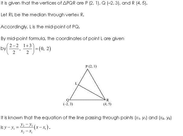 NCERT Solutions for 11th Class Maths: Chapter 10-Straight Lines Ex. 10.2 Que. 9